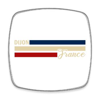 France - Dijon - Frankreich - Flagge - Streifen - Viereckiger Kühlschrankmagnet - Weiß - Vorne