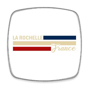 France - La Rochelle - Frankreich - Flagge - Viereckiger Kühlschrankmagnet - Weiß - Vorne