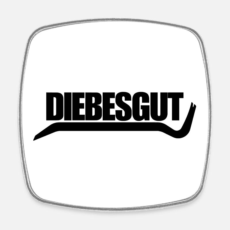 DIEBESGUT_BRECHEISEN - Magnet carré - blanc