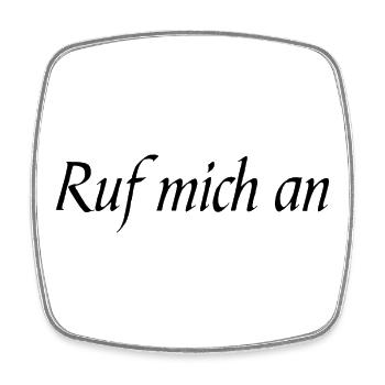 Call me - Square fridge magnet - white - Front