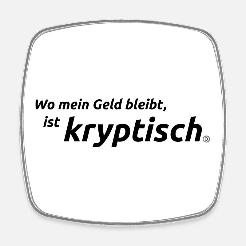 crypto - Magnet carré - blanc