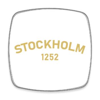 Stockholm 1252 - Square fridge magnet - white - Front