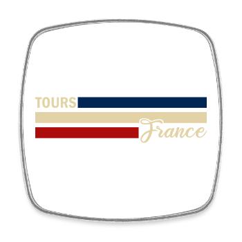 France - Toulon - Frankreich - Flagge - Streifen - Viereckiger Kühlschrankmagnet - Weiß - Vorne