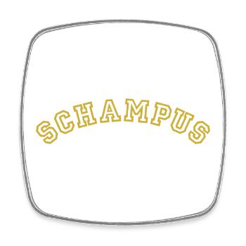 Schampus - Square fridge magnet - white - Front
