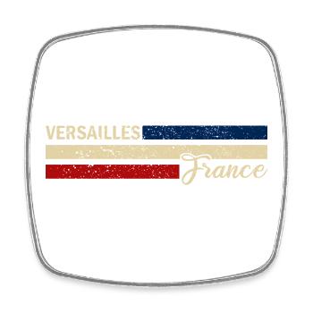 France - Versailles - Frankreich - Flagge - Viereckiger Kühlschrankmagnet - Weiß - Vorne