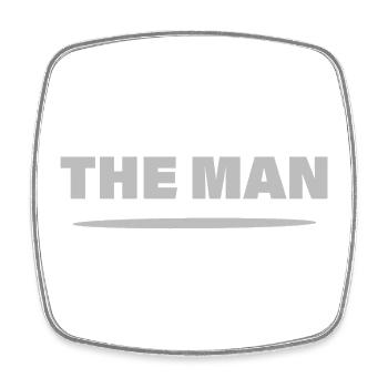 THE MAN - Square fridge magnet - white - Front