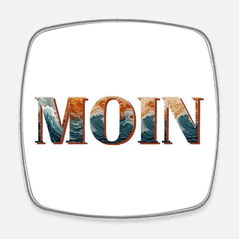 MOIN & Moinsen - Viereckiger Kühlschrankmagnet - Weiß