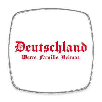 Deutschland Werte Familie Heimat Deutscher - Viereckiger Kühlschrankmagnet - Weiß - Vorne