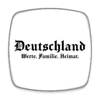 Deutschland Werte Familie Heimat Deutscher - Viereckiger Kühlschrankmagnet - Weiß - Vorne