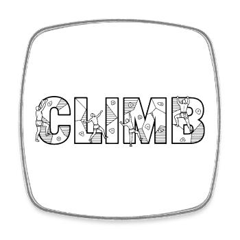 Climb Rock Bouldering Wall Climbers Design - Square fridge magnet - white - Front
