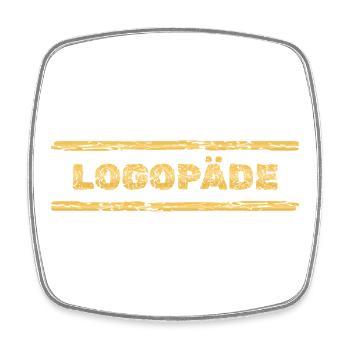 Gift for speech therapist - Square fridge magnet - white - Front