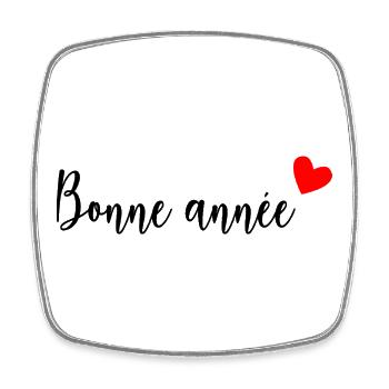 HAPPY NEW YEAR. NEW YEAR'S EVE. BEST WISHES - Square fridge magnet - white - Front