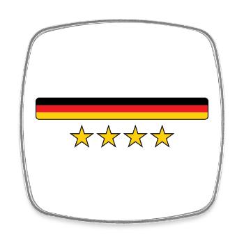 Drapeau Allemand - Allemagne - Magnet carré - blanc - Devant