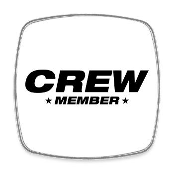 Crew Mitglied - Viereckiger Kühlschrankmagnet - Weiß - Vorne