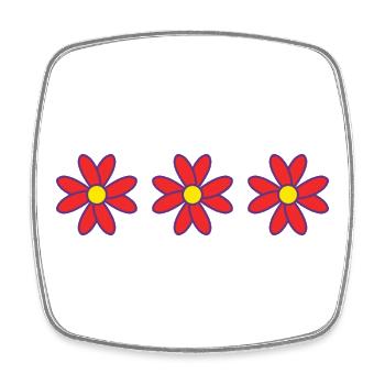 FLOWER. NATUR. ÖKOLOGIE. JUBILÄUM. PARTY. MAMA - Viereckiger Kühlschrankmagnet - Weiß - Vorne