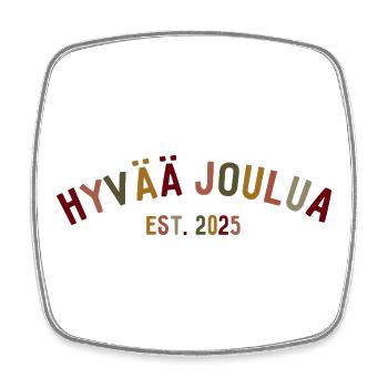 Hyvää Joulua - Est. 2025 - Frohe Weihnachten - Viereckiger Kühlschrankmagnet - Weiß - Vorne