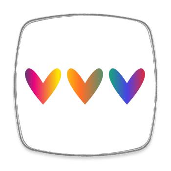 VALENTINSTAG. HERZ. ICH LIEBE DICH. ICH LIEBE DICH - Viereckiger Kühlschrankmagnet - Weiß - Vorne