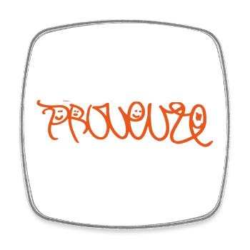 Provence Souvenir - Viereckiger Kühlschrankmagnet - Weiß - Vorne
