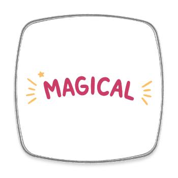 Magical Éclat Arc en Ciel - Magnet carré - blanc - Devant