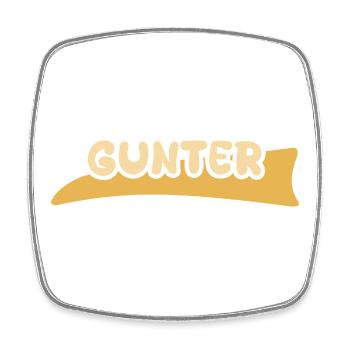 Guenter - Square fridge magnet - white - Front