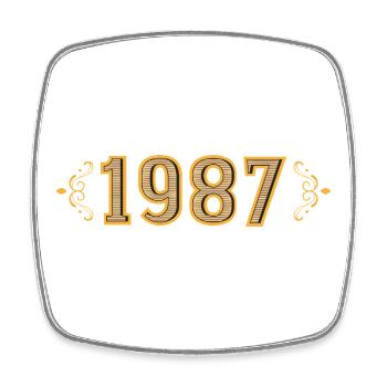 Légende depuis 1987 rétro 1987 - Magnet carré - blanc - Devant