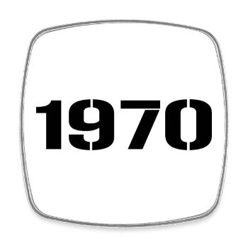 Millésime 1970 - Magnet carré - blanc - Devant