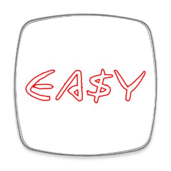 EASY - Viereckiger Kühlschrankmagnet - Weiß - Vorne