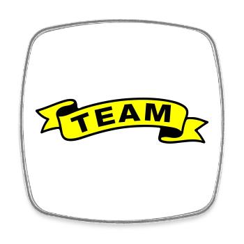 Team Banderole - Square fridge magnet - white - Front