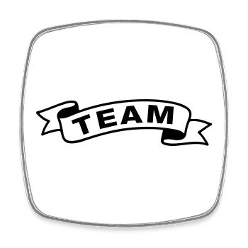 Team Banderole - Square fridge magnet - white - Front