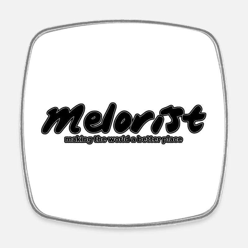 Melorist - Viereckiger Kühlschrankmagnet - Weiß