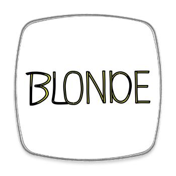 Blonde - Viereckiger Kühlschrankmagnet - Weiß - Vorne