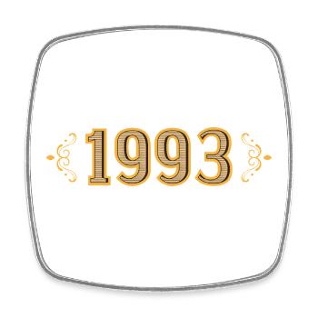 Legende seit 1993 Retro 1993 - Viereckiger Kühlschrankmagnet - Weiß - Vorne