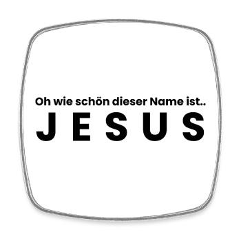 Der Name Jesus - christliche klamotten - Viereckiger Kühlschrankmagnet - Weiß - Vorne