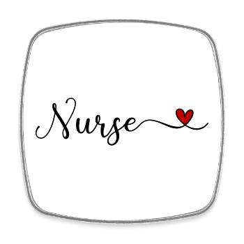 nurse - Square fridge magnet - white - Front