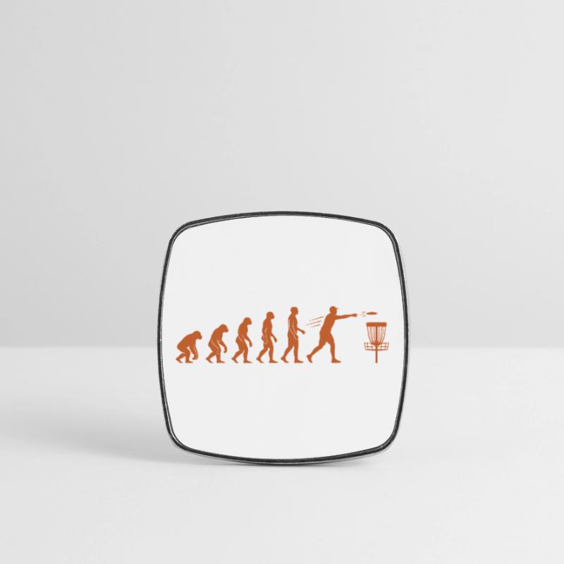 Disc Golf Evolution Funny Disc Golfer Flying Disc Square fridge magnet