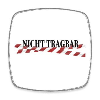 Unwearable – Black Humor Statement Design - Square fridge magnet - white - Front