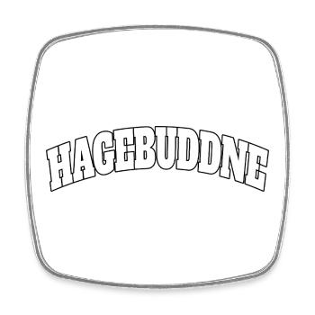 Hagebuddne – Diction de jeu de mots sur le mème - Magnet carré - blanc - Devant