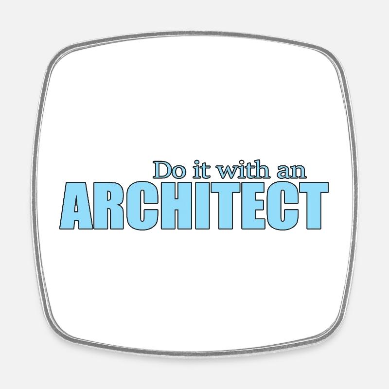 ARCHITECT - Viereckiger Kühlschrankmagnet - Weiß