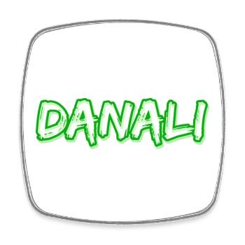 Danali - Viereckiger Kühlschrankmagnet - Weiß - Vorne