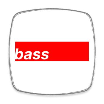 Basse - Magnet carré - blanc - Devant