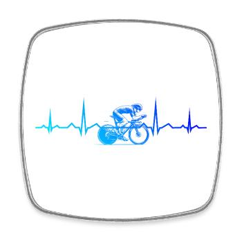 Modern road bike artwork - Square fridge magnet - white - Front