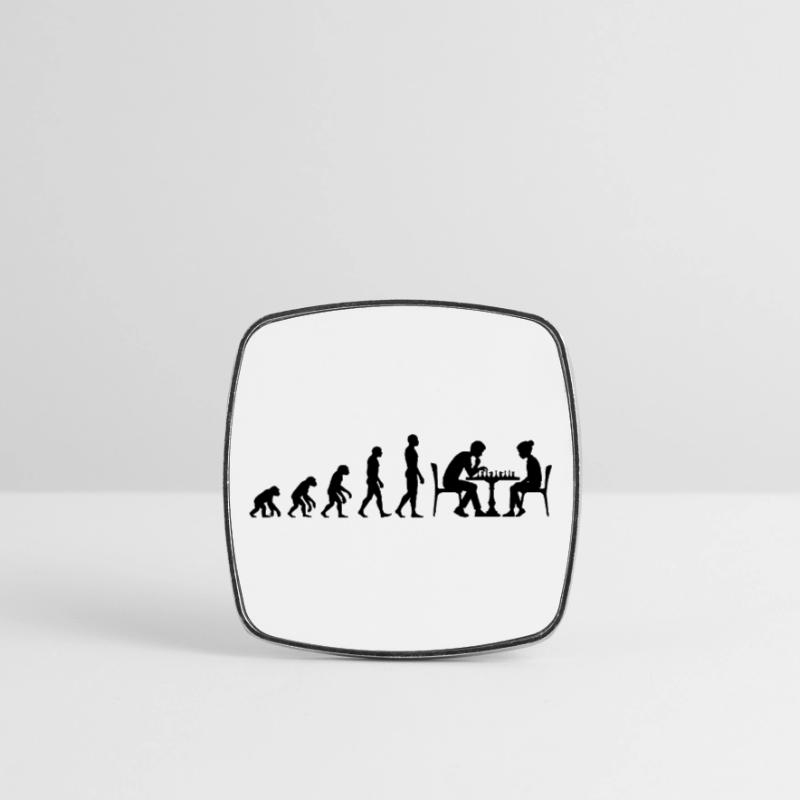 EVOLUTION TO CHESS MASTER – MATE! CHESSLOVER Square fridge magnet