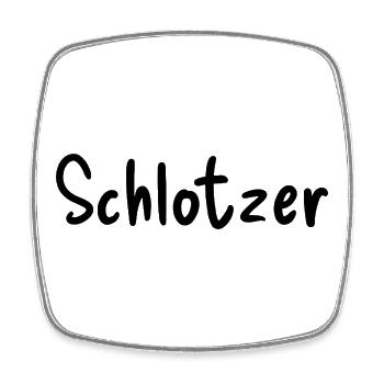 Schlötzer - Magnet carré - blanc - Devant
