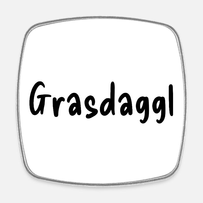 Grasdaggl - Viereckiger Kühlschrankmagnet - Weiß