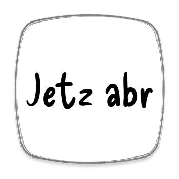 Now abr - Square fridge magnet - white - Front