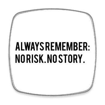 Motivational saying - Square fridge magnet - white - Front