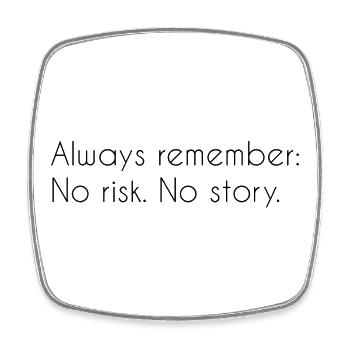 Motivational saying - Square fridge magnet - white - Front