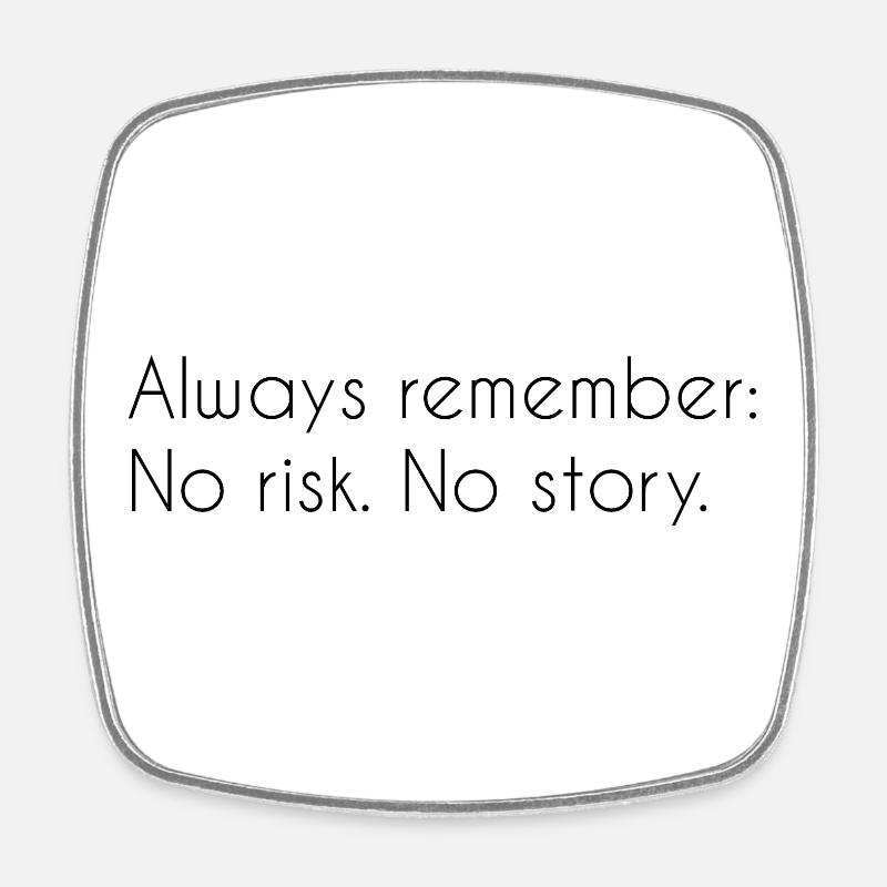 Motivational saying - Square fridge magnet - white