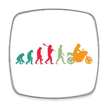 Evolution! Motorrad Geschenk Idee Bikes - Viereckiger Kühlschrankmagnet - Weiß - Vorne