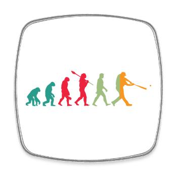 Basketball Evolution - Viereckiger Kühlschrankmagnet - Weiß - Vorne